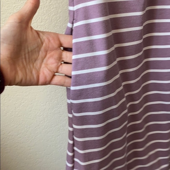 32 Degrees Tee Shirt Dress Striped Purple and White size Medium - Picture 5 of 9